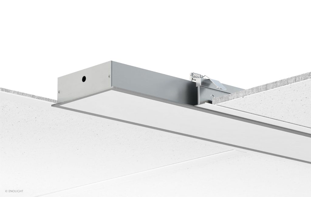 VIV11736F Super Bright Ceiling Board Recessed Wide Linear Light with Flush Frosted Lens