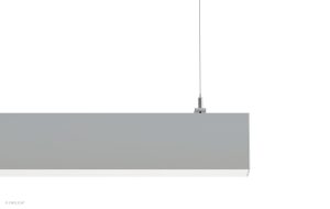VIV5075F Extendable Bright Pendant Linear Light with Flush Frosted Lens