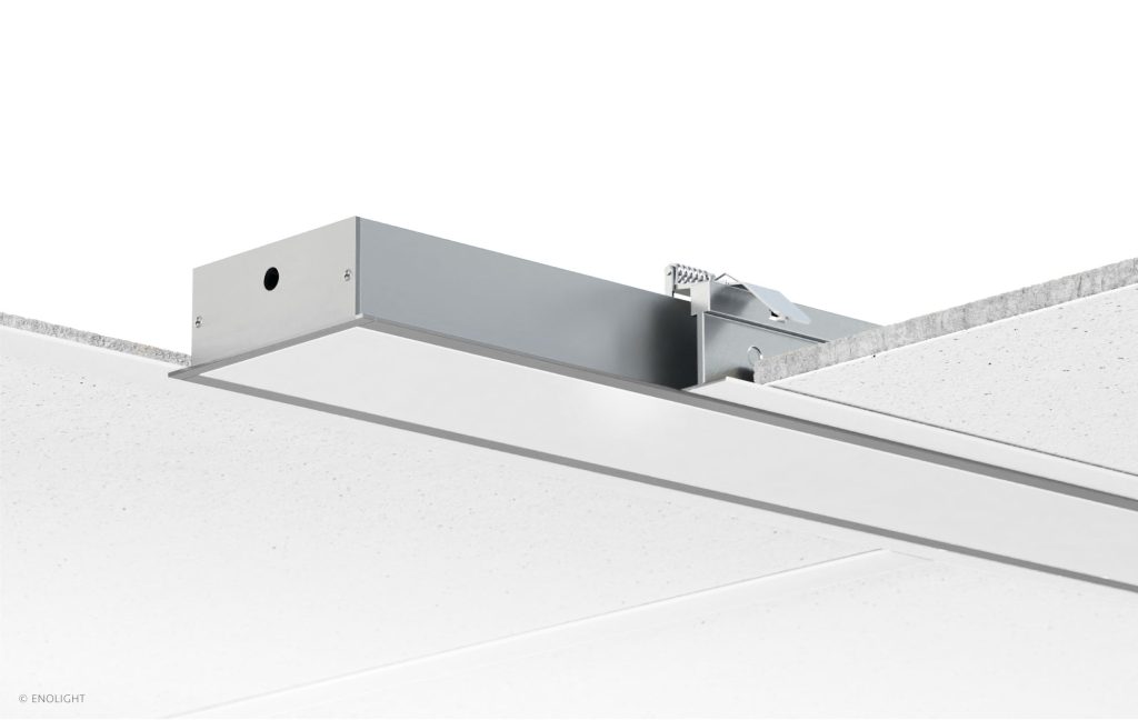 VIV9540F Extendable Ceiling Board Recessed Linear Light with Flush Frosted Lens