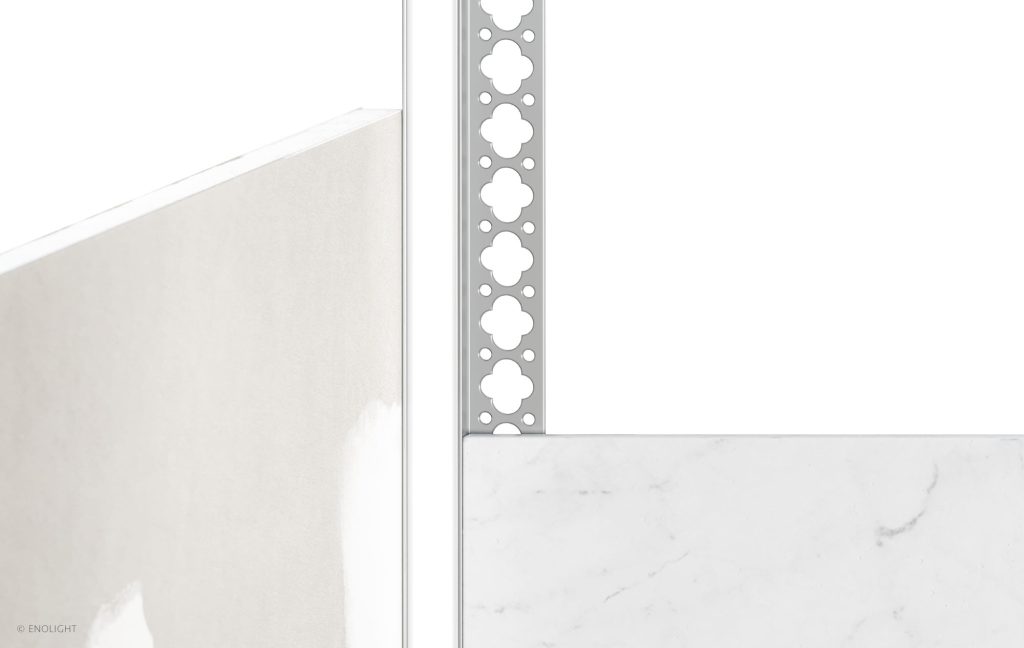 SPK3511F Recessed Corner Linear Light with Flush Frosted Lens Installed