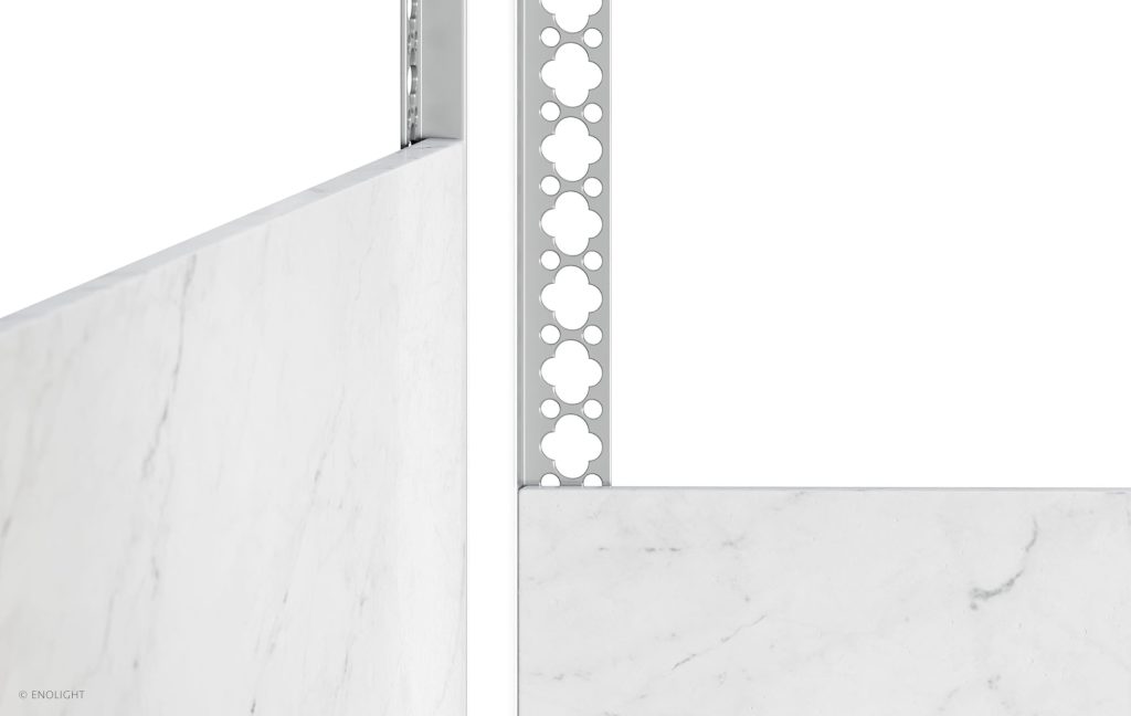 SPK5917F Recessed Corner Linear Light with Flush Frosted Lens Installed