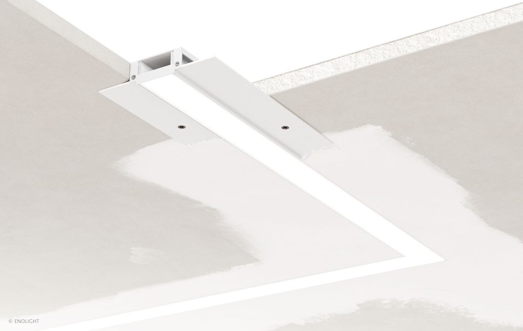 SPK7515F Plaster-in Recessed Linear Light with One Inch Flush Frosted Lens
