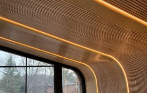 HYN1409F Recessed Curved Linear Light with 1/2" Frosted Lens