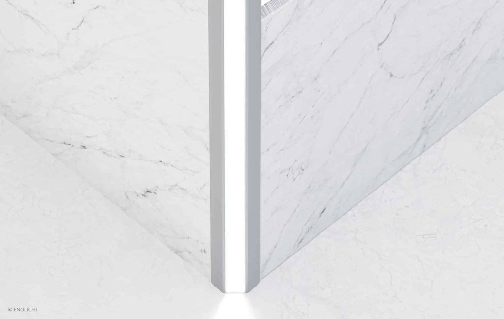 EDG3113F Outside Corner Recessed Linear Light with Half Inch Frosted Lens